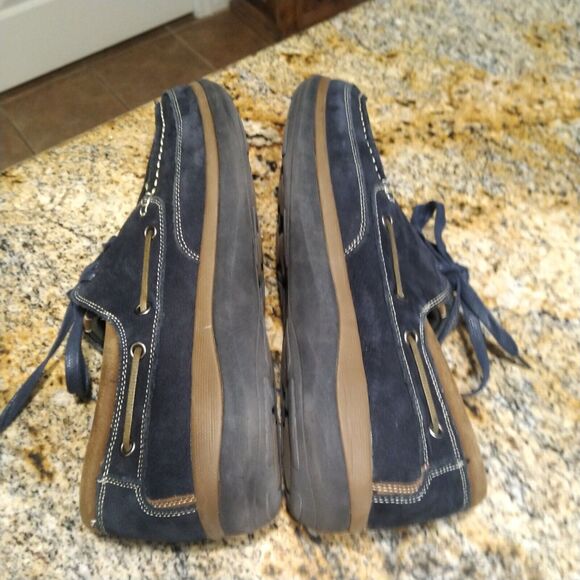 Propet Pomeroy MCA082S Men's Boat Shoe Oxfords Navy Blue Nubuck Size US 11.5W(E) - Picture 11 of 12